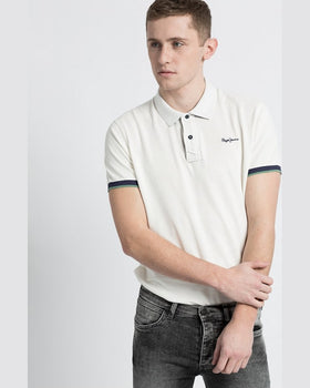 Tricou Pepe Jeans polo alb