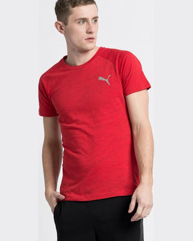 Tricou Puma evostripe spaceknit roșu