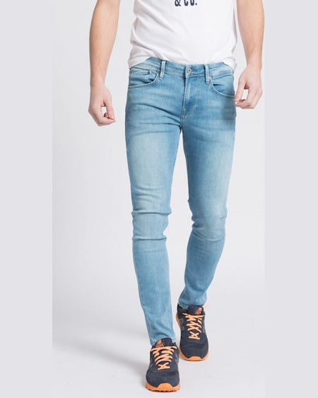 Jeansi Pepe Jeans finsbury albastru deschis