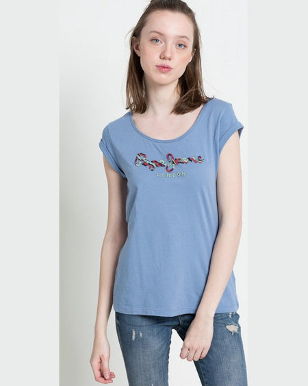 Top Pepe Jeans albastru deschis