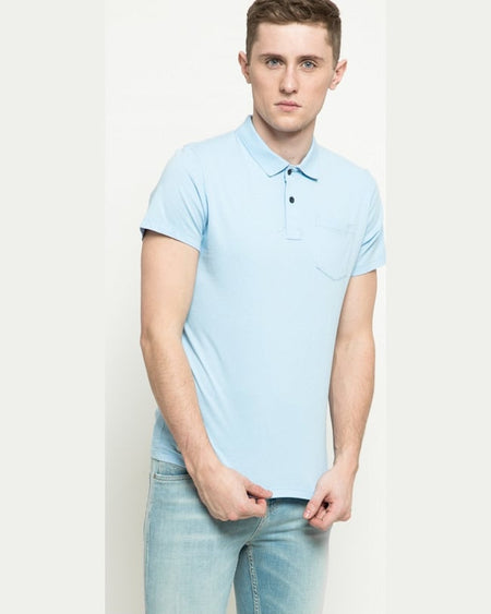 Tricou Pepe Jeans polo albastru deschis