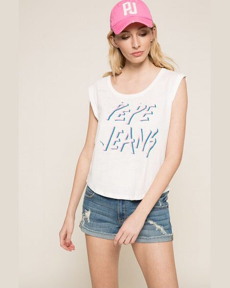 Top Pepe Jeans alb