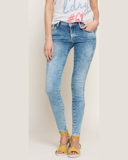 Jeansi Pepe Jeans albastru deschis