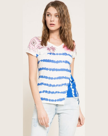 Top Desigual alb