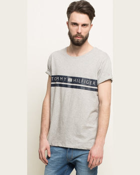 Tricou Tommy Hilfiger gri deschis