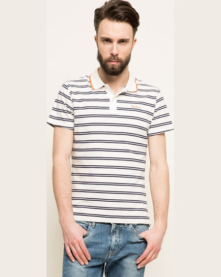 Tricou Pepe Jeans polo alb