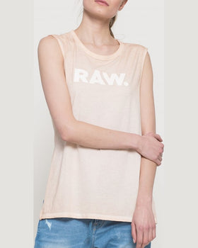 Top G-Star Raw culoarea piersicii