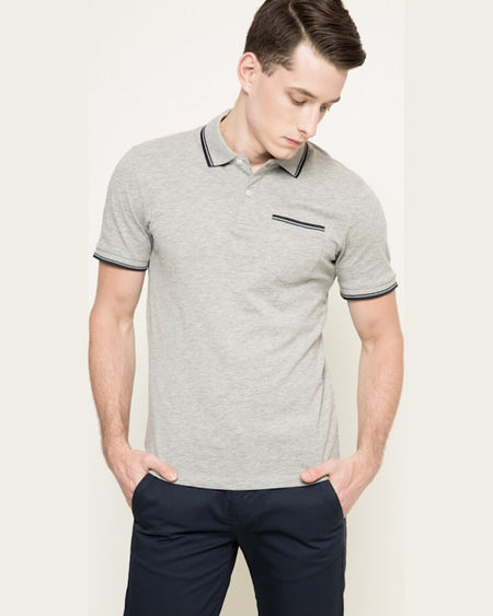 Tricou Jack and Jones polo gri