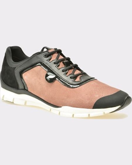 Geox Pantofi roz din piele intoarsa