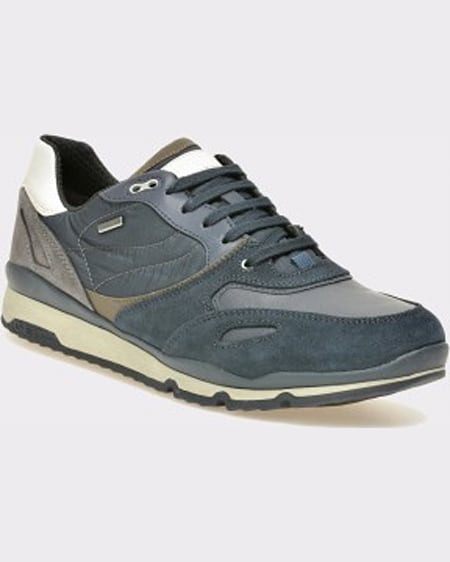 Geox Pantofi sport bleumarin din piele intoarsa