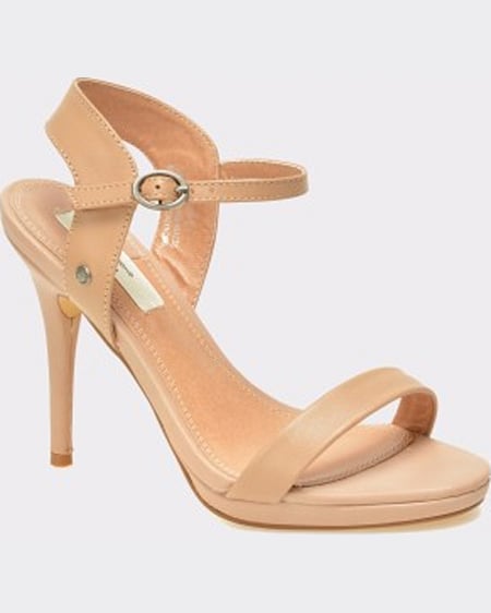 Pepe Jeans Sandale nude din piele intoarsa