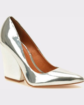 Epica Pantofi argintii din piele ecologica