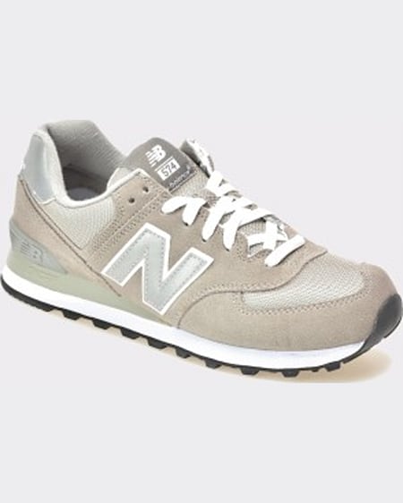 New Balance Pantofi sport gri din material textil si piele