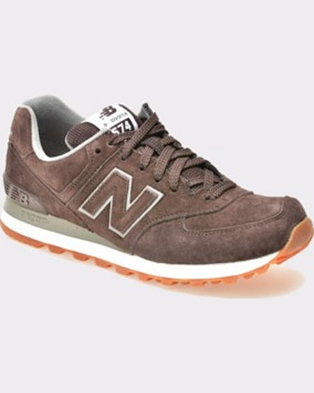 New Balance Pantofi sport maro din material textil si piele