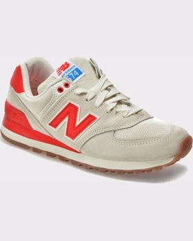 New Balance Pantofi sport gri din material textil si piele