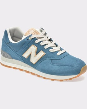 New Balance Pantofi sport albastri din piele intoarsa