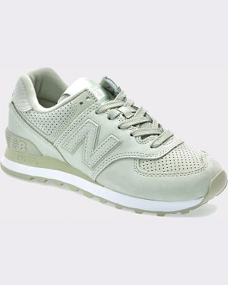 New Balance Pantofi sport verzi din piele naturala