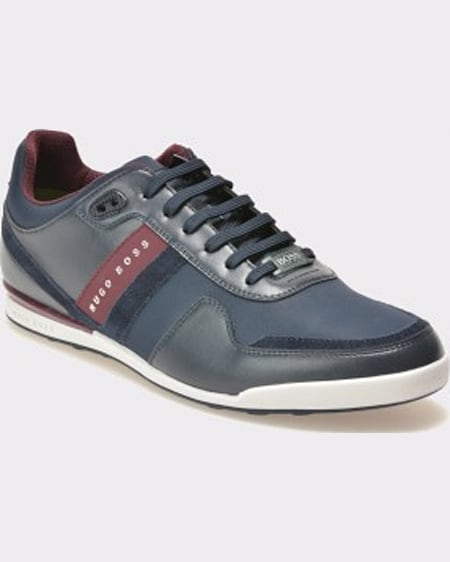 Hugo Boss Pantofi bleumarin din piele ecologica