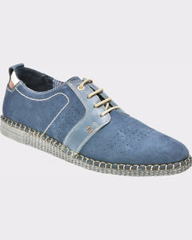 Otter Pantofi bleumarin din piele intoarsa